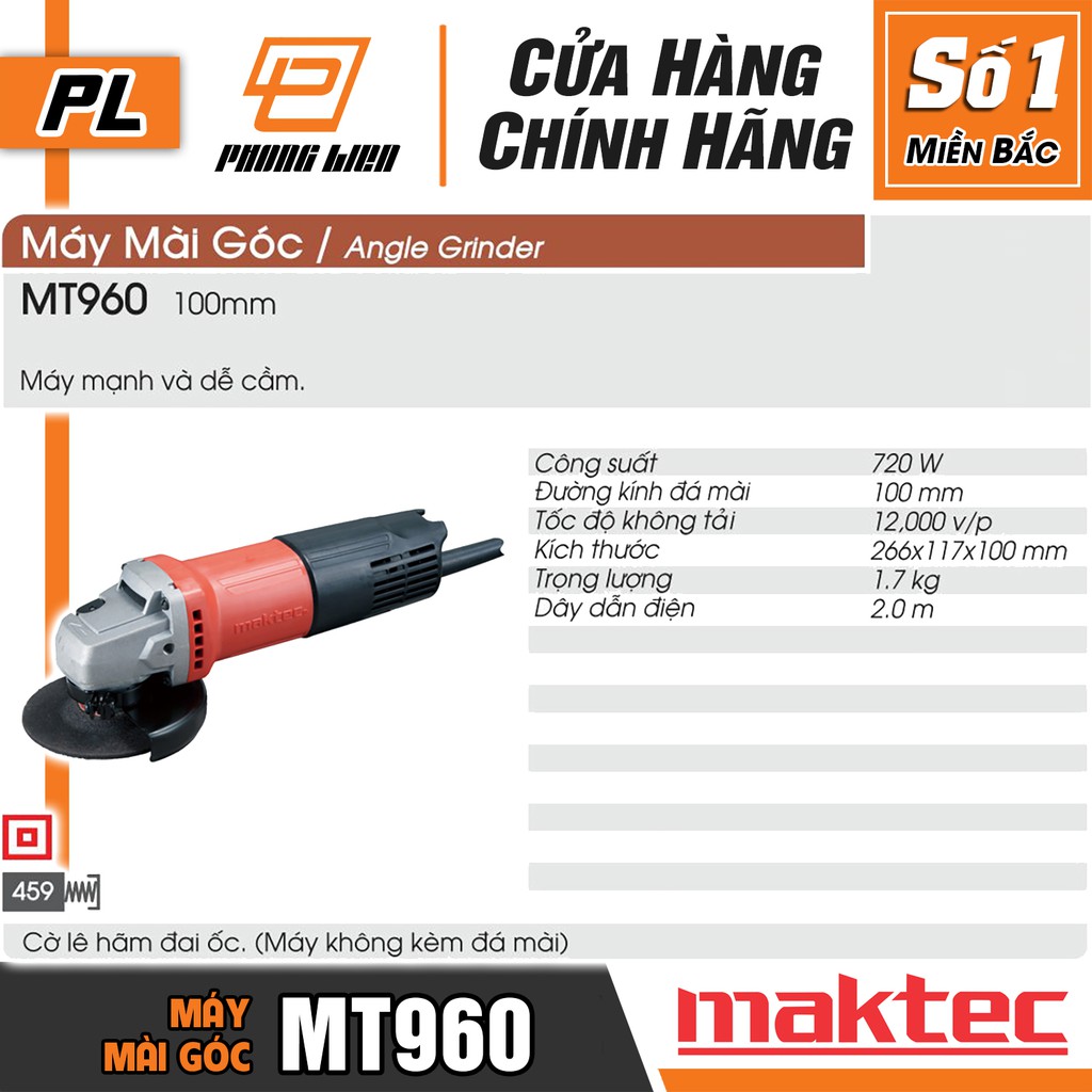 Máy Mài Góc Maktec MT960 (100MM-720W) - Hàng Chính Hãng