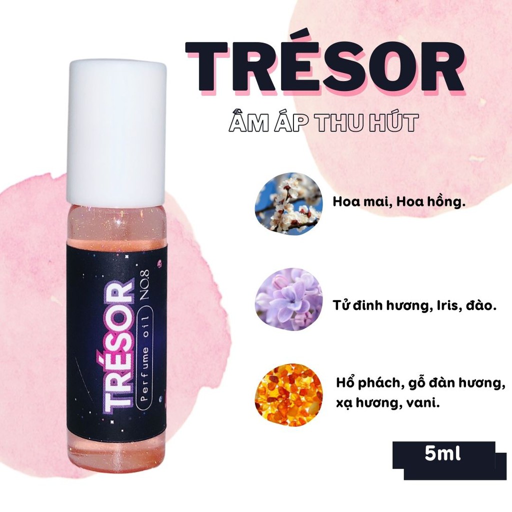 Tinh dầu nước hoa Pháp 5ml - Nước hoa nữ thơm lâu. Nước hoa nguyên chất | Thế Giới Skin Care
