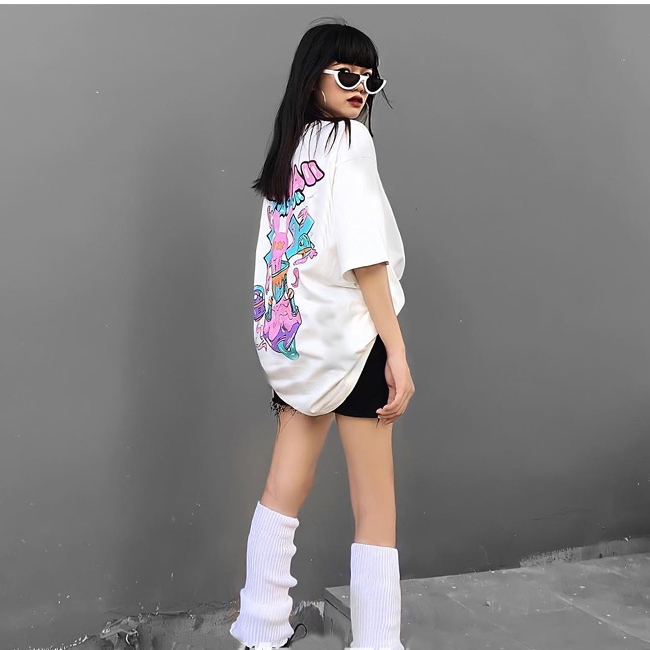 [7 Ngày Đổi /Trả Nếu Không Hài Lòng] Áo thun tay lỡ form rộng unisex siêu hot dáng suông freesize in Kawaii TL821 | BigBuy360 - bigbuy360.vn