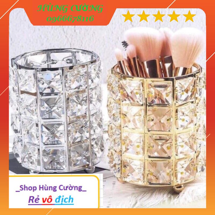 [Rẻ vô địch] Lọ đựng cọ trang điểm pha lê