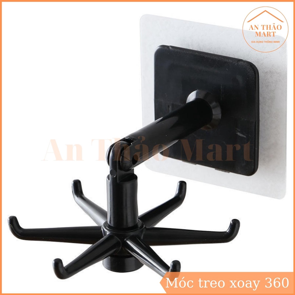 Móc Dán Tường Treo Đồ Xoay 360 Độ Đa Năng