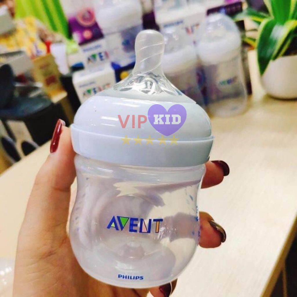 Bình sữa, Bình Sữa Avent Cổ Rộng Cho Bé 125ml/260ml/330ml chống đầy hơi [Được chọn núm 1->5]- VIPKID