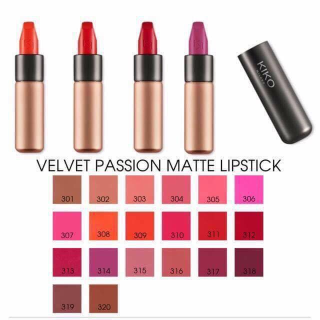 Son lì Kiko Velvet Passion Matte (Authentic) 309-310-311-316-330