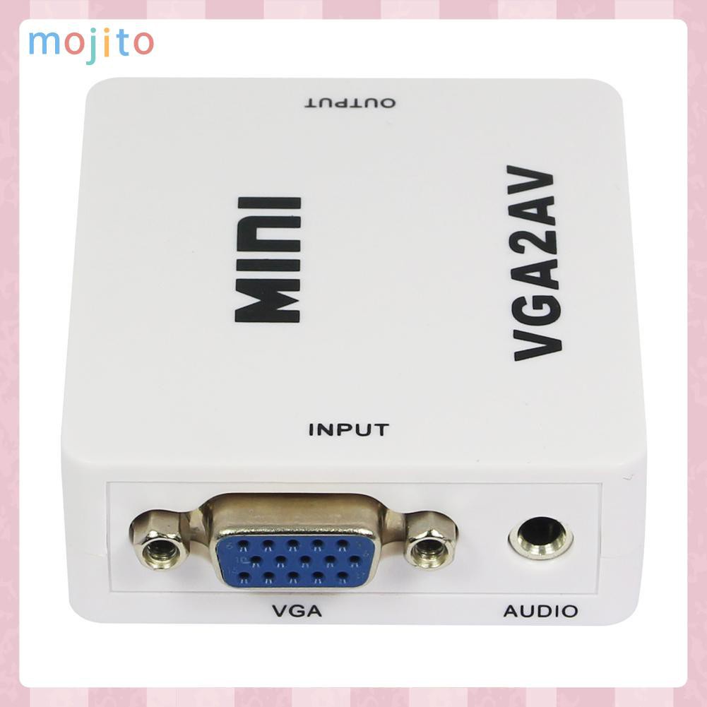 MOJITO Premium Computer VGA to AV TV Composite RCA S-Video Scan Converter 1080P