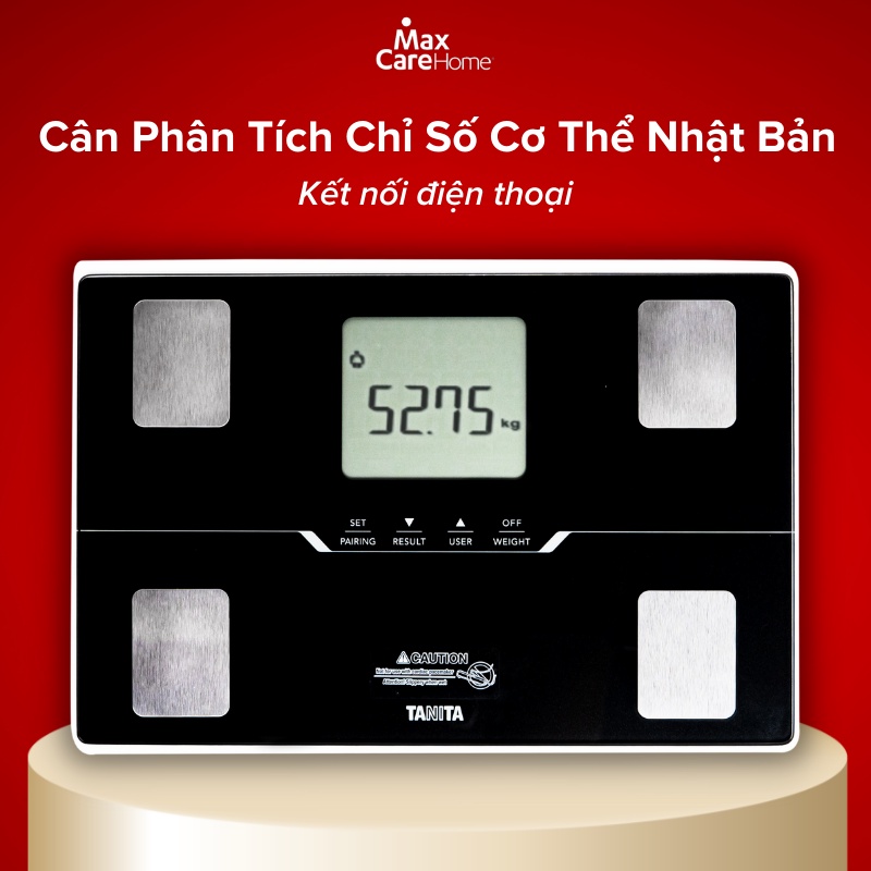 Cân điện tử kết nối điện thoại thông minh, cân phân tích 10 chỉ số cơ thể Tanita BC402 Nhật Bản chính hãng