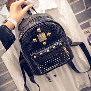 Balo mini nữ da bóng cá tính đẹp nạm đinh giá rẻ