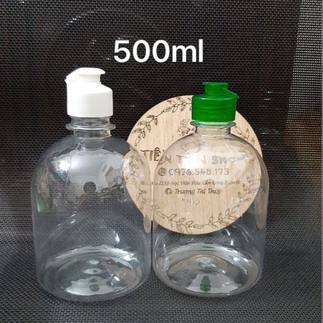 Chai nhựa nắp bật 500ml