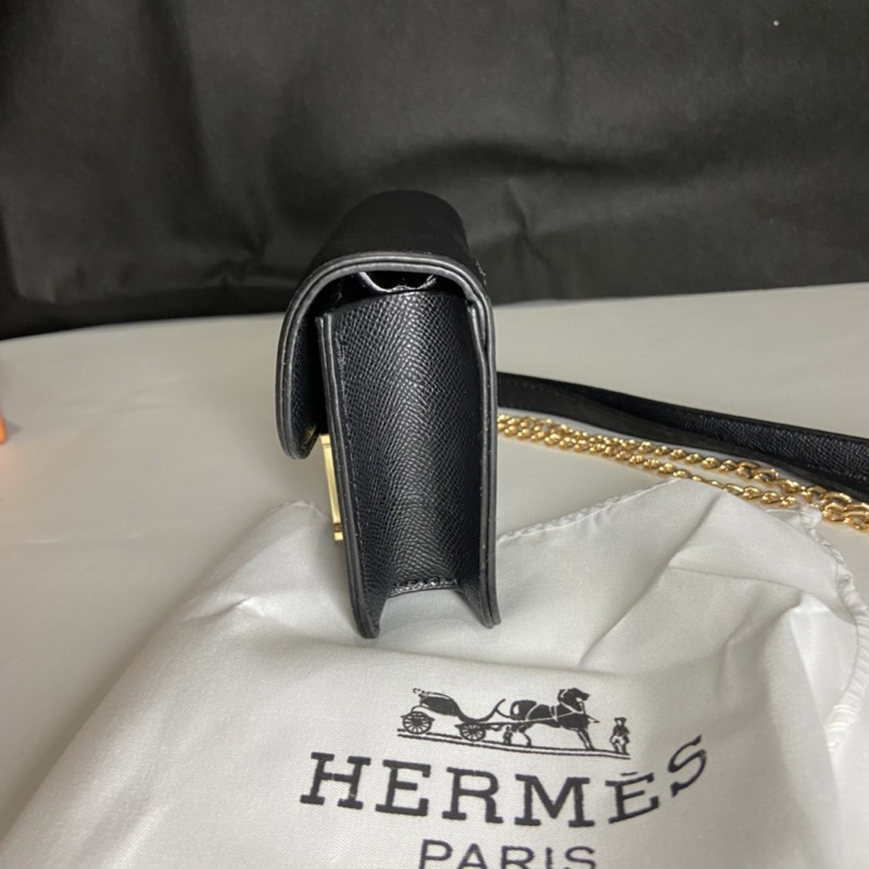 Herme $CONSTANCE Ví Vàng Đen / Túi / Túi Sling Bag / Túi Xách Hermes X S / Ví