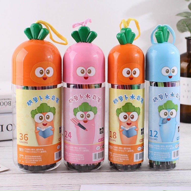 Sỉ lọ 24 bút lông màu dành cho các bé học tập,thoả sức sáng tạo.