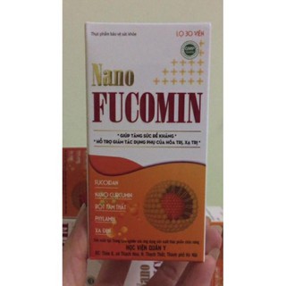 4 hộp NANO FUCOMIN Học Viện Quân Y giúp  Hỗ Trợ Điều Trị Ung Thư