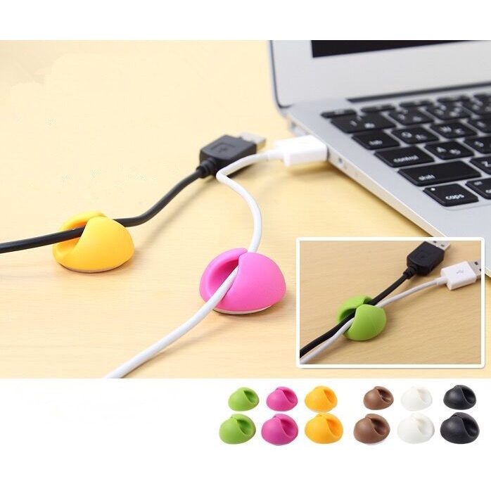 1 Kẹp Silicone Giữ Dây Cáp Gọn Gàng