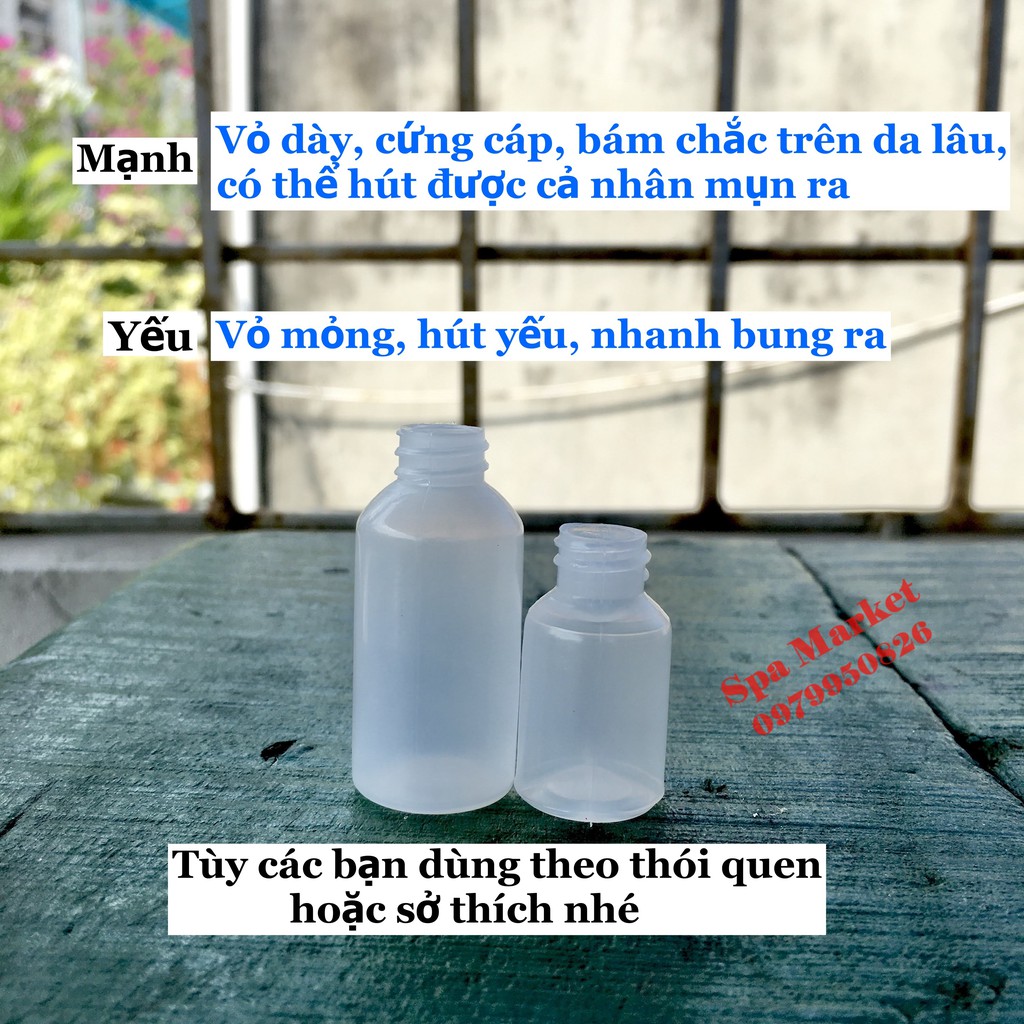 100 Ống nhựa Hút mụn viêm hút máu bầm ( ong nhua hut mau bam)