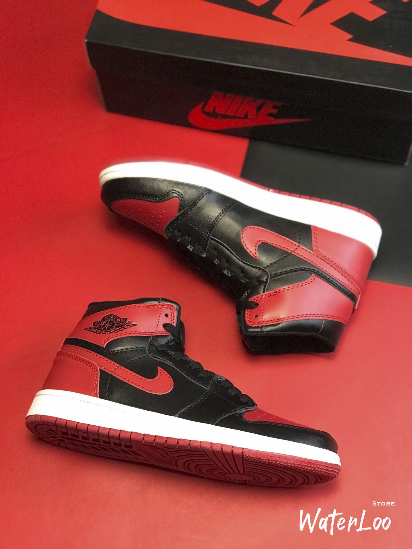 [FREESHIP+HỘP+QUÀ] Giày Thể Thao Sneakers AIR JORDAN 1 Retro High BRED Đỏ đen cao cổ | BigBuy360 - bigbuy360.vn