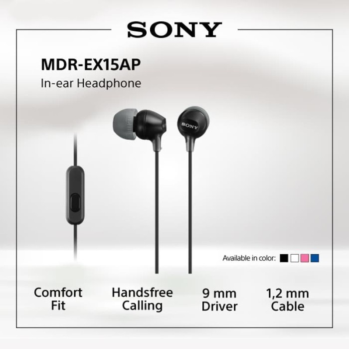 Tai Nghe Nhét Tai Sony MDR-EX15AP EX15AP / EX-15AP Có Micro Chất Lượng Cao