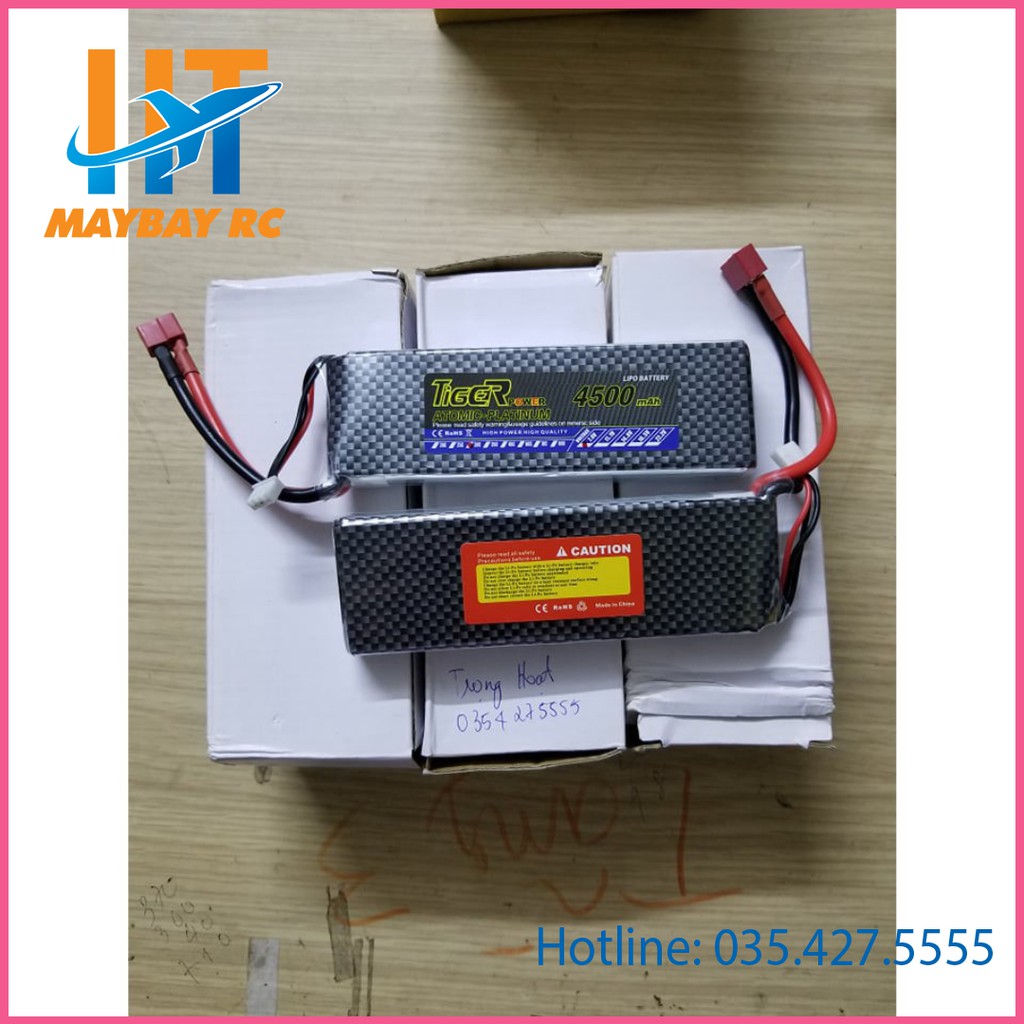 Pin Lipo 2s,3s 4500mAh 35C Tiger Chính Hãng Jack Chữ T