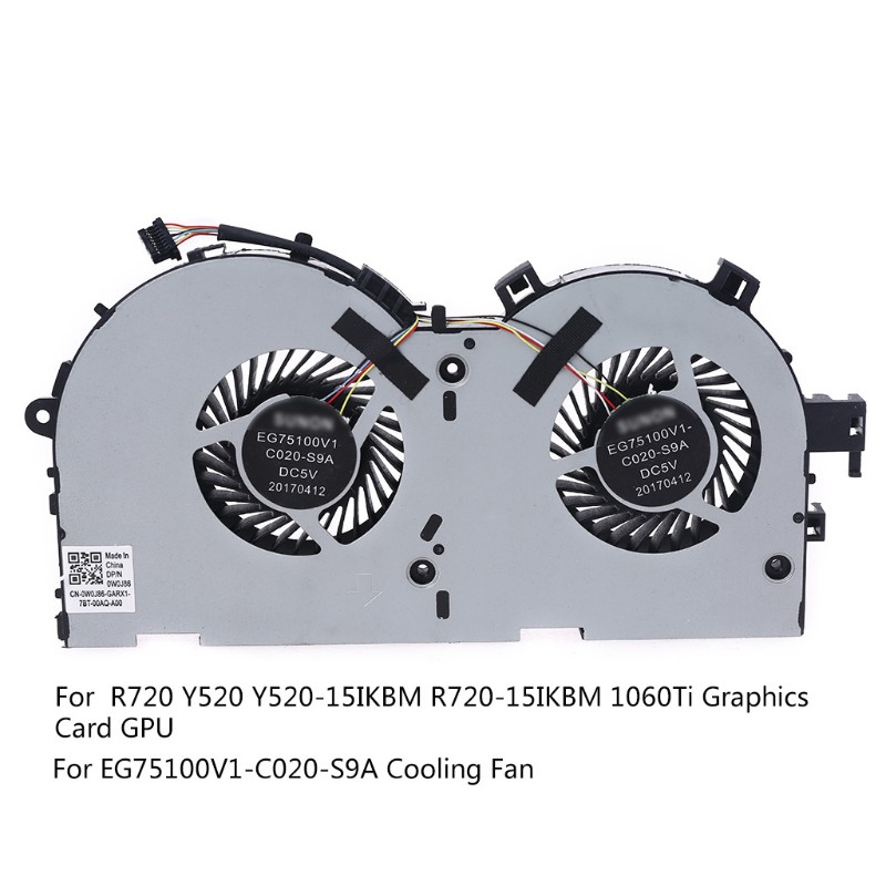 Quạt Tản Nhiệt Cho R720 Y520 Y520-15Ikbm R720-15Ikbm 1060ti