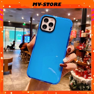 Ốp lưng iphone chống sốc cho 13/12/11 pro max mini trong suốt mềm dẻo màu huỳnh quang
