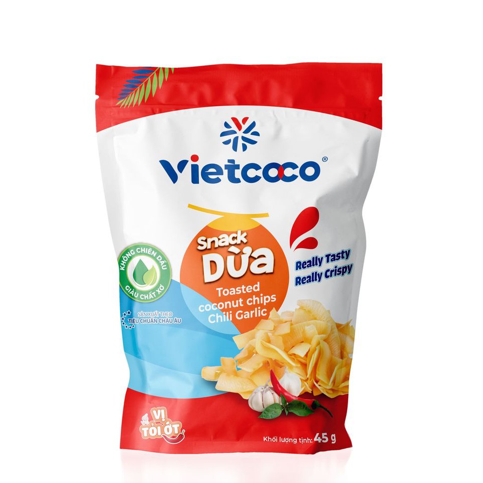 Dừa Sấy Giòn VIETCOCO Snack Dừa Vị Tỏi Ớt Và Nguyên Vị , Dùng Ăn Vặt, Dùng Chung Với Nước Giải Khát, Làm Bánh -Hũ 100gr | BigBuy360 - bigbuy360.vn