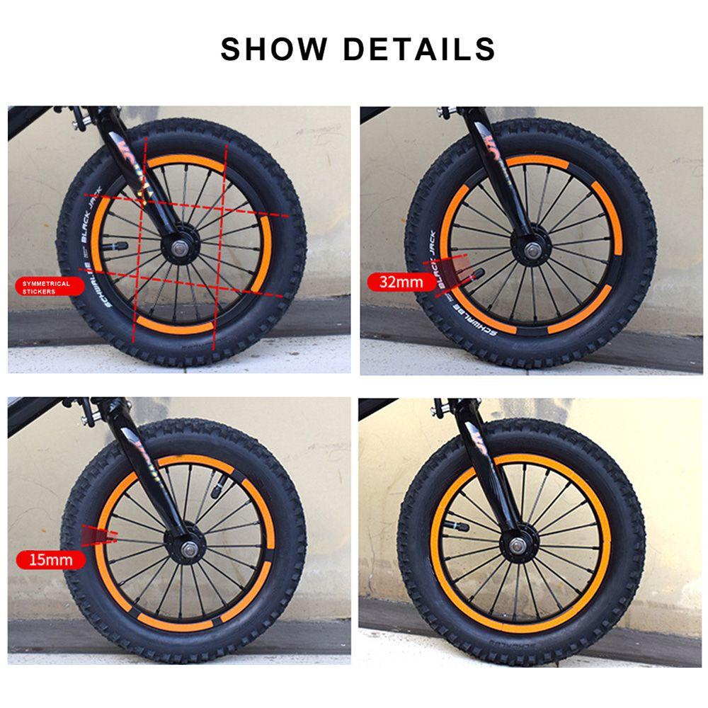 Bộ 10 Miếng Dán Phản Quang Cảnh Báo An Toàn Cho Lốp Xe Đạp