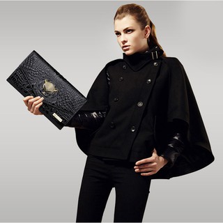 [Hàng hiệu sang chảnh deal blackfriday]  Túi clutch nữ cao cấp da thật ELLY- EC4 đen