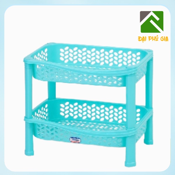 Kệ đựng đồ Duy Tân loại 2 ngăn làm từ nhựa cao cấp chính hãng No.26931