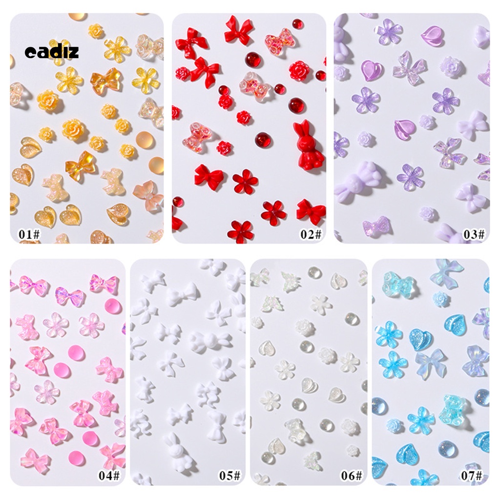 [Hàng mới về] Hạt phụ kiện nhiều kiểu dán trang trí móng tay DIY thời trang cho nữ không mùi