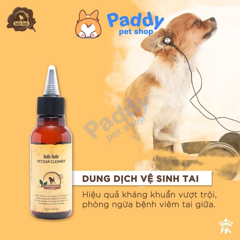 Dung Dịch Budle Vệ Sinh Tai Chó (120ml)
