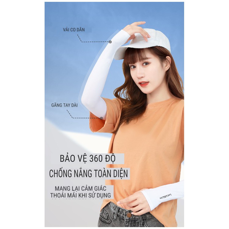 [GP3] Găng Tay Chống Nắng Xỏ Ngón Lets Slim Bao Tay Đi Phượt Siêu Mát Chống Tia UV, Chất Vải Dày Dặn, Co Dãn Tốt