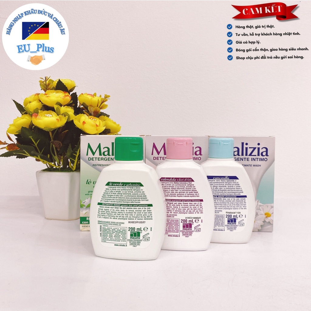 Dung dịch vệ sinh Malizia 200ml (Hàng Ý)
