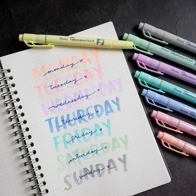 Bút nhớ dòng Pentel Pastel Highlighter Pentel Illumina highlighters 2 đầu