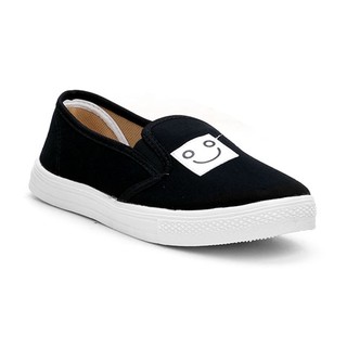 Giày slip on mặt cười màu đen VV14