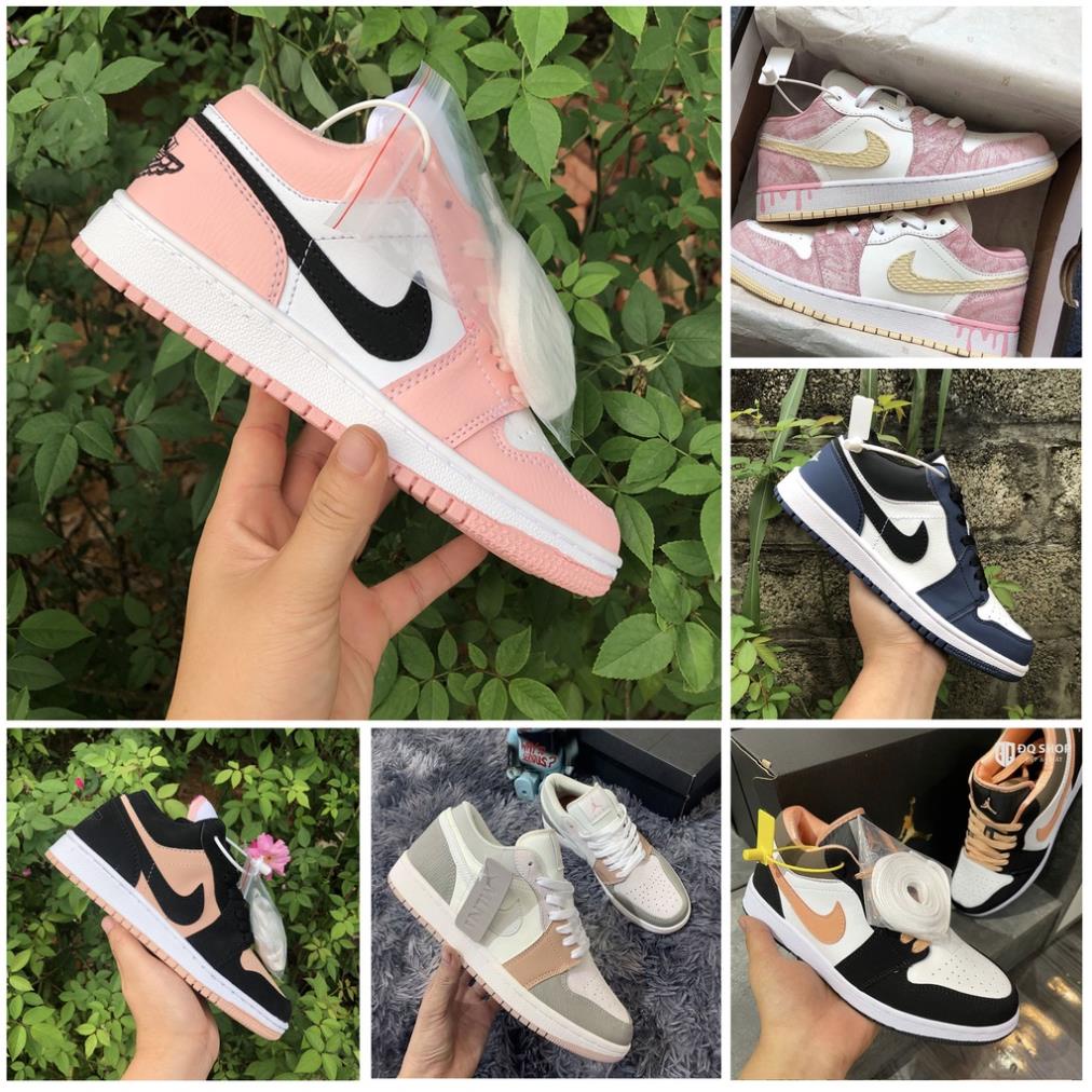 Giày sneaker nữ Jordan cổ thấp các màu, giày thể thao nữ JD1 low nhiều màu mới nhất 2021 Full bill box 2021
