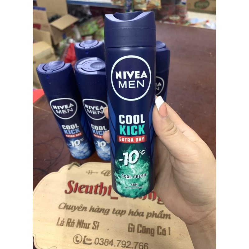 Xịt Ngăn Mùi Nivea Men Cool Kick 150Ml