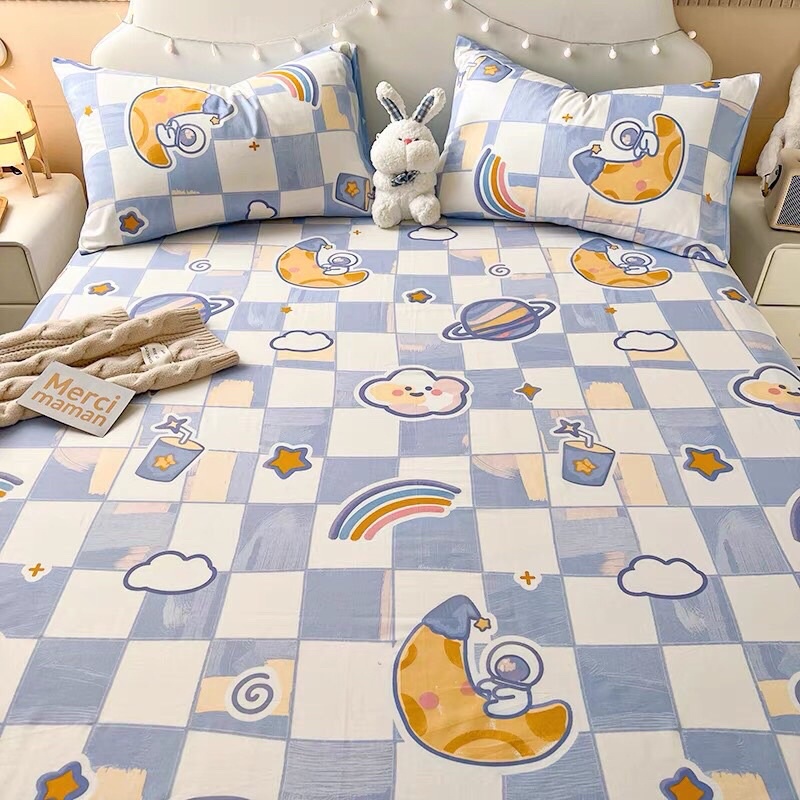 Ga và 2 vỏ gối Cotton Living chất liệu mềm,mát,thấm hút mồ hôi | BigBuy360 - bigbuy360.vn