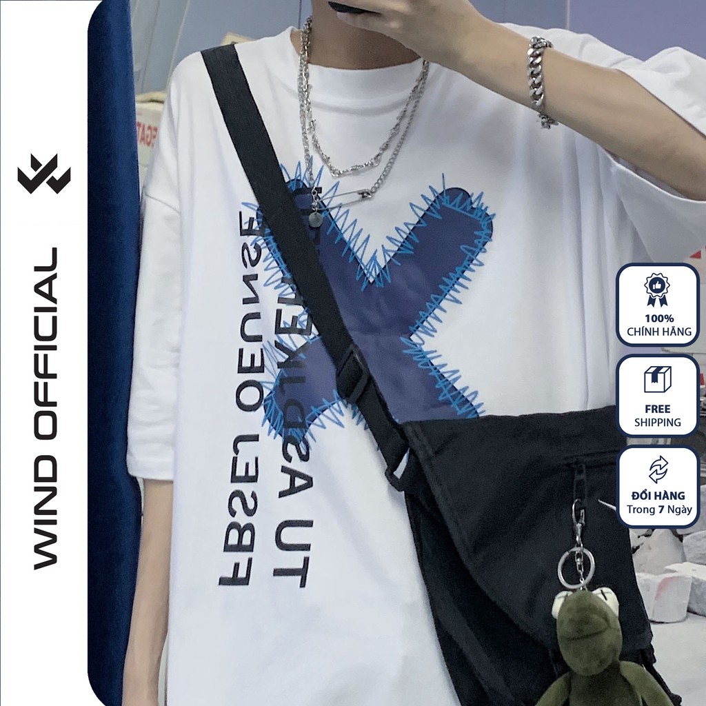 Áo phông nam WIND unisex form rộng tay lỡ thun cotton X thời trang nam nữ ulzzang | BigBuy360 - bigbuy360.vn