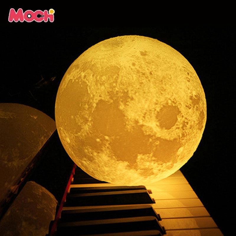 M0C 3D LED Moon Light Personality Moon Lamp Home Decor Earth WITH Holder