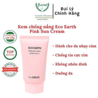 Kem Chống Nắng Hàn Quốc THE SEAM ECO EARTH PINK SUN CREAM SPF50+ PA++++ 50ml