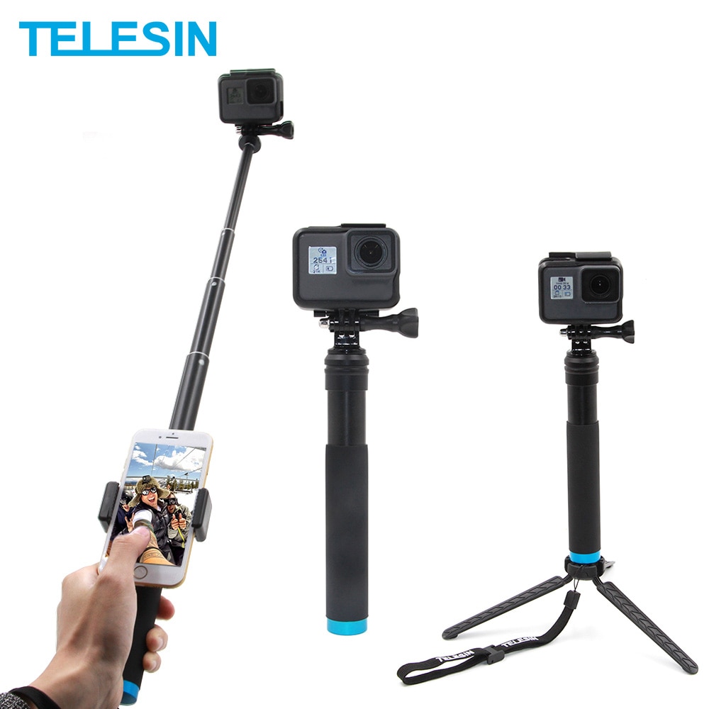 TELESIN Gậy Tự Sướng Kéo Dài 6 Trong 1 Cho Gopro Sjcam Xiaomi Yi