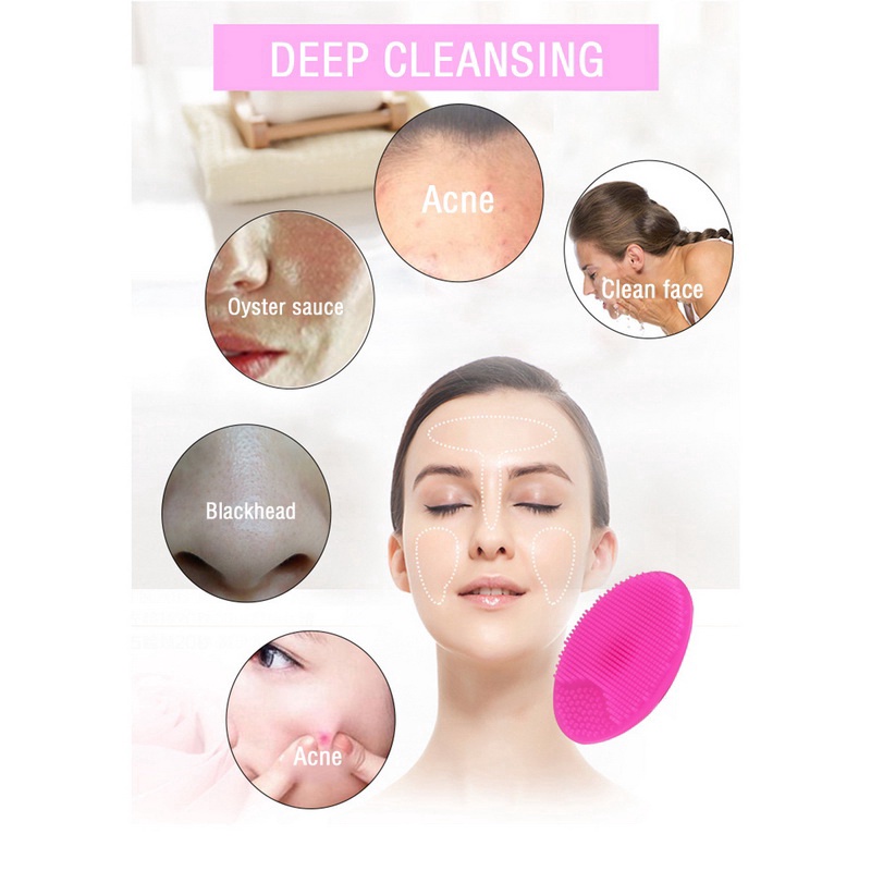 Bàn Chải Silicon Mềm Dùng Để Tẩy Tế Bào Chết Cho Da Mặt