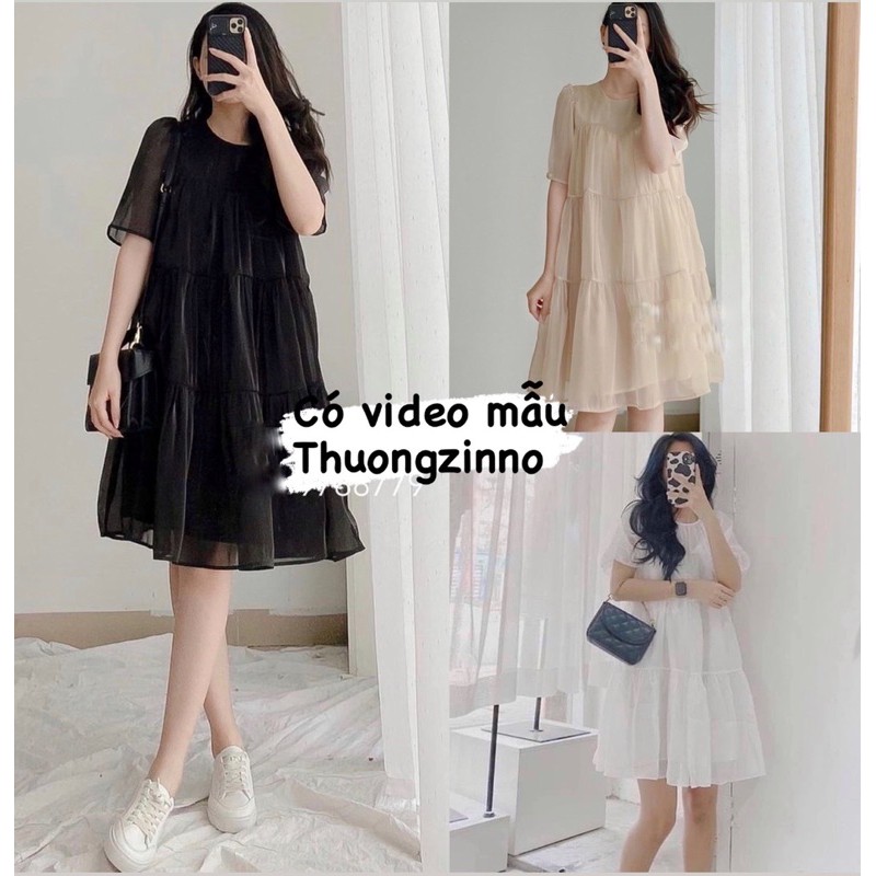 [Ảnh thật/Video]VÁY VOAN TƠ CÔNG CHÚA BA TẦNG ĐẦM SANG CHẢNH NHIỀU MÀU | BigBuy360 - bigbuy360.vn