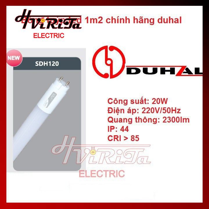 Bóng đèn tuýp led Duhal 20w 1m2 10W 0.6m ⚡ BH 12 THÁNG ⚡ Không chứa thủy ngân an toàn cho người sử dụng