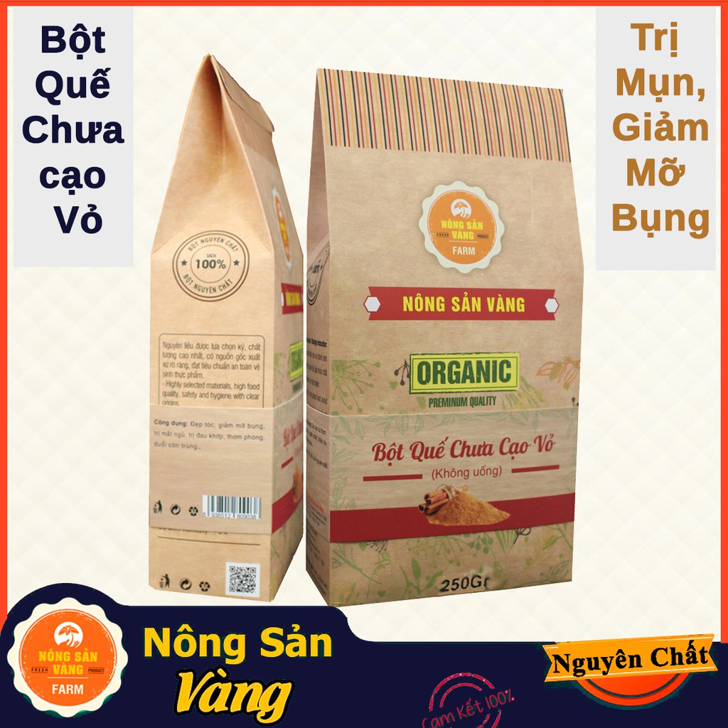 Bột Quế Chưa Cạo Vỏ Làm Mặt Nạ 100gr - 500gr - Nông Sản Vàng