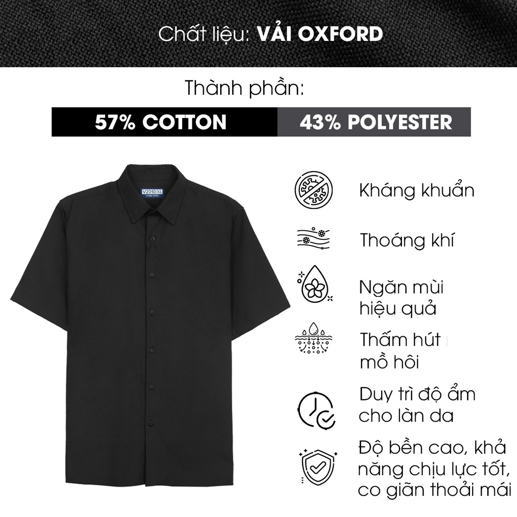 Áo Sơ Mi Nam Tay Ngắn Sợi Cotton Tối Giản Thời Trang Thương Hiệu Y2010 M10 20944 |YaMe|
