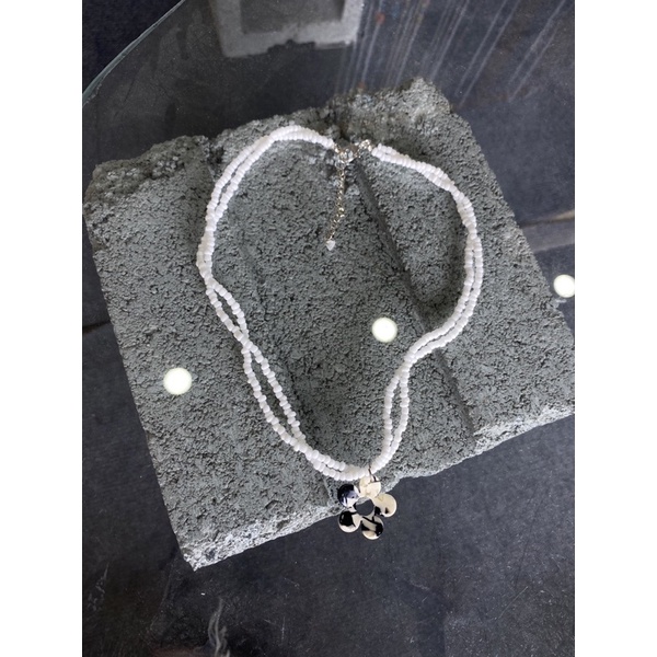 [149-151] Vòng cổ hai dây mặt charm hoa màu xinh