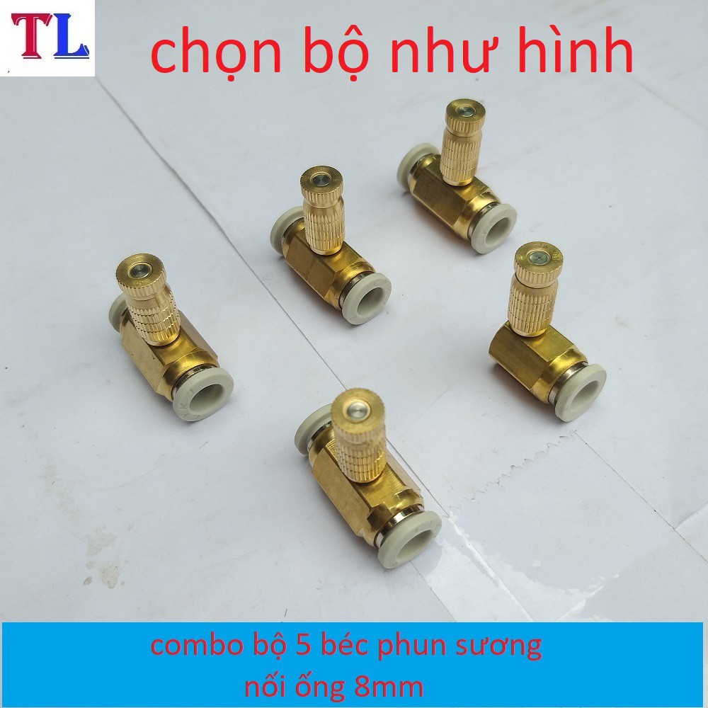 Bộ 5 Béc phun sương bằng đồng giá rẻ