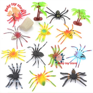 Bộ 12 con nhện cao su.nhện đồ chơi cao su.nhện giả