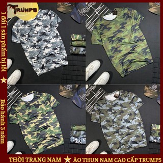 Áo Thun Nam Tay Ngắn 👕DEAL SỐC👕 Áo Lính Chất Thun Co Dãn Vải Mềm Mịn Thoáng Mát - 4 Màu TRUMP5