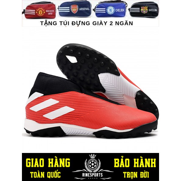 (HÀNG THAILAND) GIÀY BÓNG ĐÁ SÂN CỎ NHÂN TẠO 𝐀𝐝𝐢𝐝𝐚𝐬 Nemeziz đỏ CỔ CAO chéo.TF.CAM KẾT Y HÌNH-CAM KẾT HÀNG