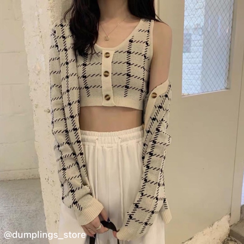 Set áo + cardigan Jennie