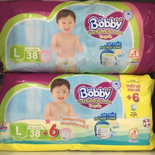 Tã-bỉm quần bobby size l38, l38+6-mới 38 miếng